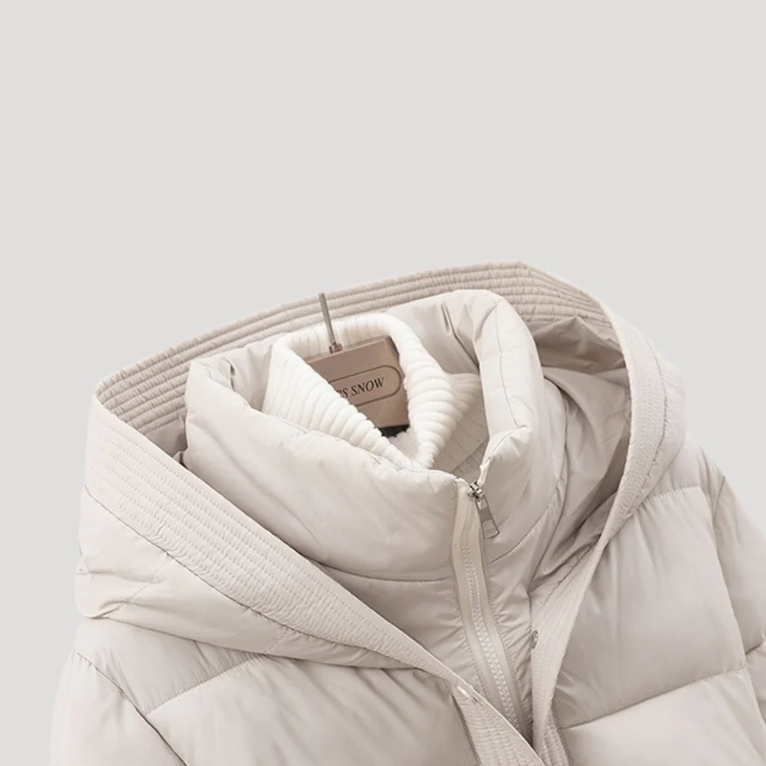 Damen-Wintersteppjacke mit Gürtel