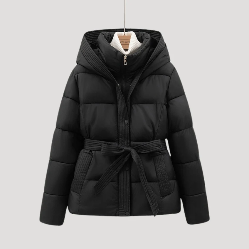 Damen-Wintersteppjacke mit Gürtel